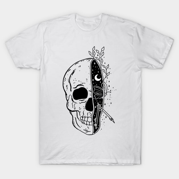 Skull and Science T-Shirt by Tebscooler